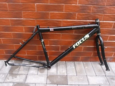 Juego de cuadro de MTB retro de acero Focus Race Line German Industrail CRMO 17,5 pulgadas Foto 1 de 4