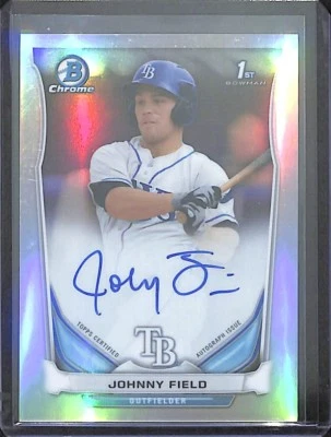 2014 Bowman Chrome Refractor Autograph #BCAP-JF Johnny Field No 332 of 500 - Image 1 of 2