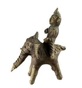 Ancienne figurine Éléphant- Art tribal Bastar Dhokra Inde - 6130 - Imagen 1 de 7