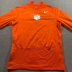 Nike Clemson Tigers Pro Combat Hyperwarm Shield Compression Shirt XL Orange Dri