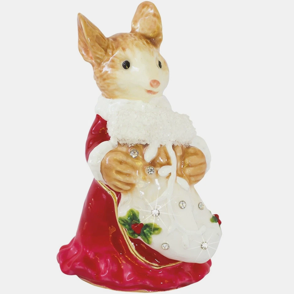 Craycombe Trinkets 6063 Christmas Mouse and Stocking Trinket Box