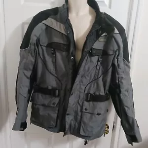 Olympia Moto Sports MENS Gray Full Zip Padded Removable Lining Jacket SIZE XL - Picture 1 of 18