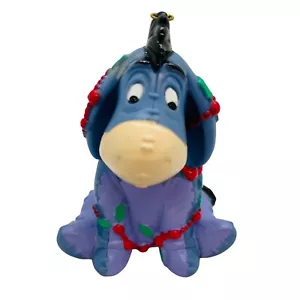 "Adorno de Navidad Eeyore vintage Pooh Disney con guirnalda de guirnalda 3""" - Imagen 1 de 4