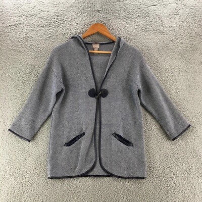 Chicos Cárdigan con Capucha Suéter 0 Azul Algodón Manga 3/4 Pullover Bolsillos Delanteros Foto 1 de 4