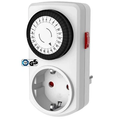 GAO Mini Zeitschaltuhr mechanisch Steckdose TÜV/GS Timer Tageszeitschaltuhr - Bild 1 von 4