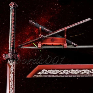 Carbon Steel Chinese Sword Tang Dynasty Dao Red Blade Kung Fu Martial Art Sharp - Picture 1 of 10
