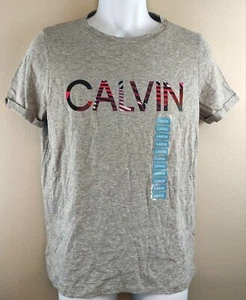 NWT Calvin Klein Womens Large T Shirt Gray - Picture 1 of 11