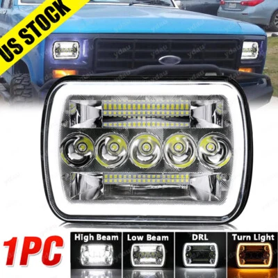 Faro LED cromado alto bajo DRL intermitente para Ford F-150 F-250 F-350 1978-1986 Foto 1 de 4