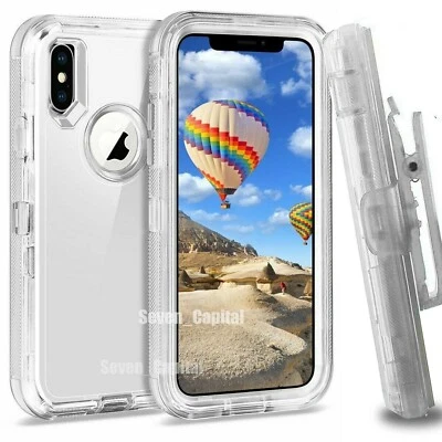 Funda transparente a prueba de golpes para iPhone 16 15 14 13 12 11 6 7 8 Plus X XR PRO MAX + Clip Foto 1 de 4