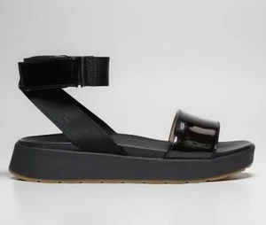 UGG Sandalen Größe 7,5 Damen Lennox schwarz Lackleder Plateau Lk Neu - Bild 1 von 9