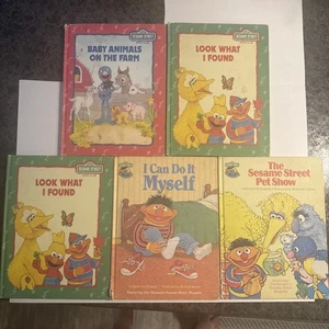 Konvolut 5 Sesamstraße Book Club 1980 Hardcover Kinderbücher - Bild 1 von 10