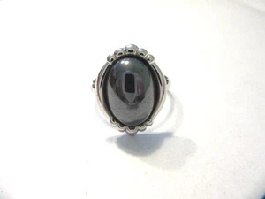 Silberring Hämatit Cabochon (925er) OM4358 - Picture 1 of 2
