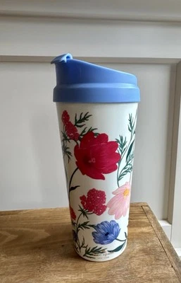Taza de viaje Kate Spade New York café té floral vaso plástico con tapa Foto 1 de 4