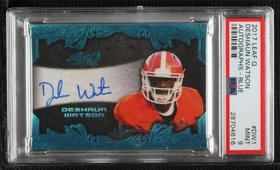 2017 Leaf Q Blue Spectrum /15 Deshaun Watson #BA-DW1 PSA 9 MINT Rookie Auto RC - Image 1 of 2