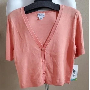 Girls Colorful Planet Sherbet Short Sleeve Cardigan Sweater Size 12 14/16 NWT - Picture 1 of 1