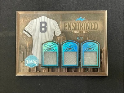 Camiseta deportiva Yogi Berra 2025 Leaf A Bronx Legacy/7 consagrada reliquia #E-22 Foto 1 de 2
