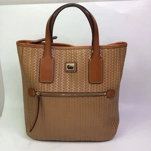 Borsa Dooney & Bourke in pelle intrecciata goffrata marrone carmelo grande - Foto 1 di 11