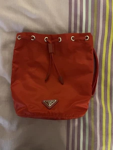 Prada nylon bucket bag Red - Picture 1 of 5
