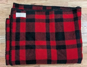 Manta de Lana Filson Mackinaw Vintage Búfalo Cuadros Roja Grande Hecha en EE. UU. 71x88" - Imagen 1 de 6