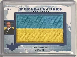 VITALI KLITSCHKO #/d 4/5 2020 DECISION WORLD LEADERS FLAG PATCH CARD UKRAINE - Picture 1 of 2