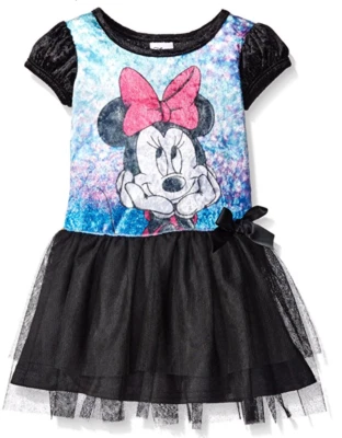 Vestido Penne Minnie Wonderland para Niñas Disney, Negro, (Talla 4) Foto 1 de 2