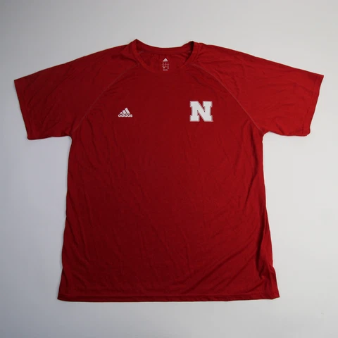 Nebraska Cornhuskers adidas Short Sleeve Shirt Men's Red Used Cover