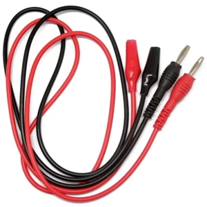 4 pares de clips aislados de cocodrilo cables de prueba cable enchufe banana probador DMM 80 cm - Imagen 1 de 5