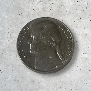 Moneta rara P Jefferson Nickel 1990 da collezione edizione limitata 5 centesimi - Foto 1 di 2