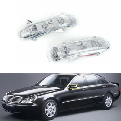 Par de luces de giro de espejo lateral Len transparentes para Mercedes Benz W220 W215 S/CL Foto 1 de 4