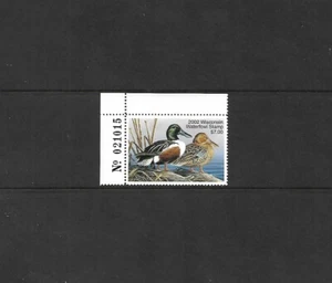 State Hunting/Fishing Revenues: WI 2002 Waterfowl (Duck) Stamp ($7) WI-25; MNH - Picture 1 of 1