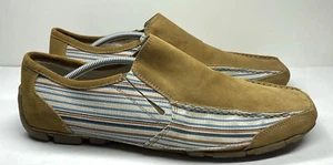 Mocasines de conducción cómodos a rayas de gamuza marrón tostado GBX para hombre 13 M - Imagen 1 de 10