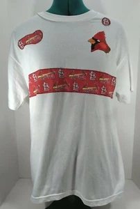 Vintage Mens Cardinals White Shirt Size L... - Picture 1 of 8