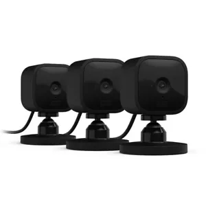 Blink Mini – Compact indoor plug-in smart camera 1080p HD video night vision 3PK - Picture 1 of 5