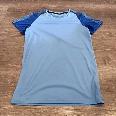 Camisa Champion Niñas 16-18 XL Azul Camiseta Dúo Seca Juventud Top Entrenamiento Informal Foto 1 de 4