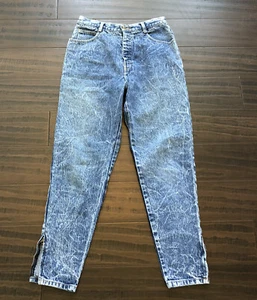 Prezzia Jeans Junior 9 Acid Wash Zip Knöchel blau Y2K Vintage 1990er Grunge - Bild 1 von 10