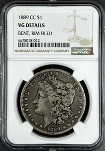 1889-CC $1 Morgan Dollar NGC VG Details Amazing Key Date w/ Nice Even Wear - Picture 1 of 5