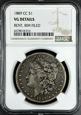 1889-CC $1 Morgan Dollar NGC VG Details Amazing Key Date w/ Nice Even Wear - Image 1 of 4