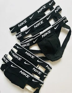 Nike Everyday Jock Jockstrap Unterwäsche Medium schwarz weiß Interesse Slip 1 Paar - Bild 1 von 9