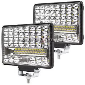 2X LED Arbeitsscheinwerfer KFZ 12-24V Auto Flutlicht Traktor Scheinwerfer Weiß - Bild 1 von 7