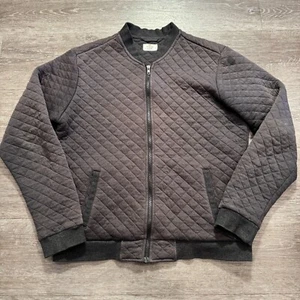Marine Layer Jacket Mens Large Gray Corbet Full Zip Jacquard Quilted Travel - Picture 1 of 9