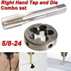 Tool Tap Cutting 94x11mm 38mm Hand Round Die Set Tapping Silver 5/8-24
