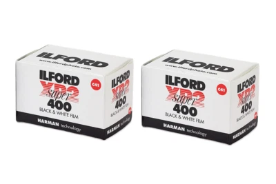 2 Rolls - Ilford XP2 Super Black and White 35mm Film 24exp - C-41 - Expiry 03/28 - Image 1 of 4