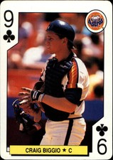 1991 U.S. Playing Cards All-Stars Baseball Card #9C Craig Biggio