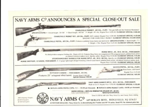 1979 Print Ad Navy Arms Co Announces a Special close Out Sale Charlieville Musk. - Picture 1 of 1