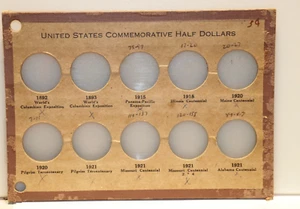 Old US Classic Commemorative 5Oc BOARD/PAGES 1892-1921 Empty - Picture 1 of 2
