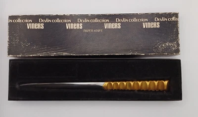 Stuart Devlin Viners Steel Paper Knife Letter Opener MCM Mid Century 1970s - Image 1 of 4