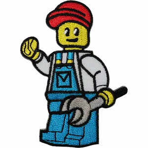 Toy LEGO Figure Patch Iron Sew On T Shirt Jacket Jeans Bag Hat Embroidered Badge - Picture 1 of 1