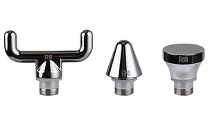 Paquete de 3 cabezales de pistola de masaje de aluminio REATHLETE - bala, tenedor, plano - Imagen 1 de 7