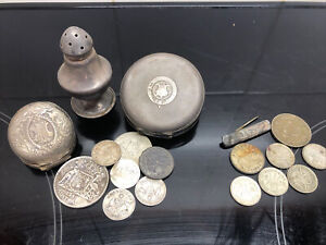 SCRAP VINTAGE SILVER Watch Cases, Coins, Jewellery 72g @ 92.5% and 17g @50%