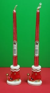 Vintage Japan Napcoware Santa Claus Elf Boot Candlestick Holder w/candles - Picture 1 of 18